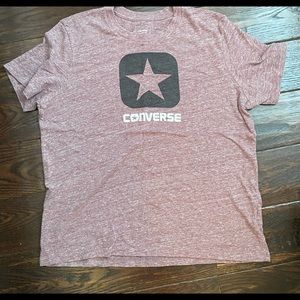 Unisex Maroon Converse T shirt